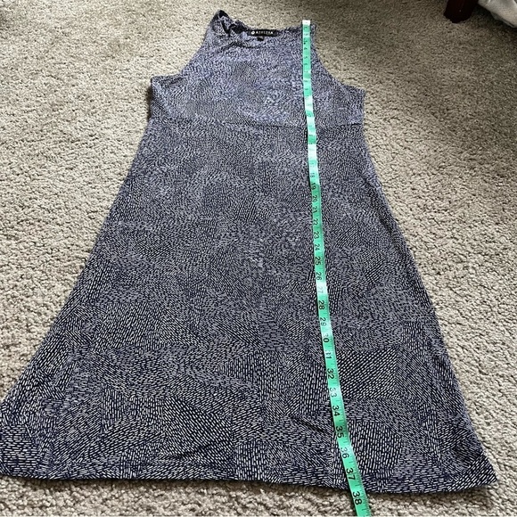 Athleta‎ Santorini navy printed high neck modal dress size medium - Picture 8 of 9